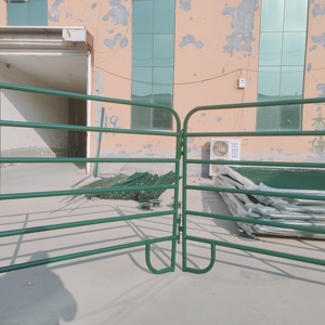 Gepoedercoat 5ft 6ft 12ft Gebruikte Metalen Hekwerkpanelen/Ronde Penpanelen Vee Panelen/Vee Werf Paard Corral Panelen - Product Image 4