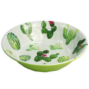 Juego de Vajilla de Melamina Verde con Diseño de Hojas, 12 Piezas, con Plato y Tazón - Product Image 4