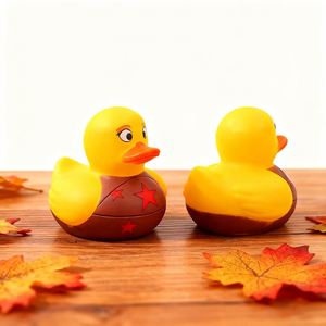Jouet de bain promotionnel en forme de canard en caoutchouc personnalisé pour bébés, jouet de baignoire unique pour enfants avec motifs amusants - Product Image 3