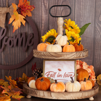 Sortierte Herbst-Baumwollstoff Mini 3D Plüsch-Kürbisse Künstliche Ornamente Thanksgiving Halloween Heim Tisch Kamin Erntedeko