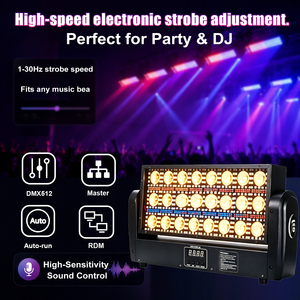ไฟสโตรบแบบเคลื่อนที่ 24 ชิ้น ไฟสโตรบ RGBW 4in1 DMX512 ไฟดิสโก้สำหรับงานปาร์ตี้บนเวที คลับ บาร์ ร้านคาราโอเกะ งานแต่งงาน ไนท์คลับ ดีเจ - Product Image 4