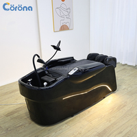 Salon de coiffure Chaise de lavage Thérapie par l'eau Massage électrique Shampooing Tête de lit Spa
