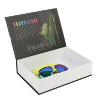 Boîte à lunettes en carton rigide de luxe, emballage personnalisé pour lunettes de soleil, boîte d'emballage avec logo personnalisé