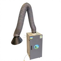 Collecteur de fumées de soudage à bras unique haute aspiration, purificateur d'air mobile avec bras flexible de 2 m pour atelier métallique