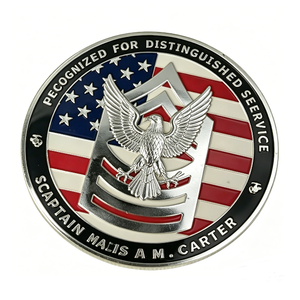 Custom Zinc Alloy Challenge Coin with Angel & Guitar Palm Design Double-Sided Soft Enamel Finish for Events & Team Gifts - Product Image 1