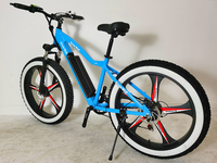 Vélo électrique à pneus larges 26*4.0, 500W, 48V, 10.5Ah, moteur sans balais au moyeu arrière, 7 vitesses, fourche amortie, cadre en aluminium