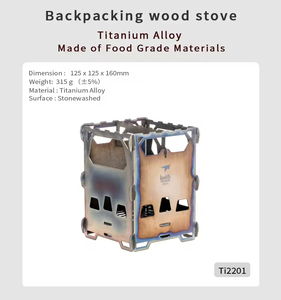 Hot Selling Titanium Portable Outdoor Hiking Camping Rock Climbing Stove Traveling Picnic <b>Backpacking</b> Wood Burning Strong - Product Image 5