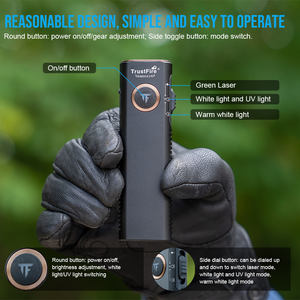 Linterna UV Portátil <span class=keywords><strong>Ultra</strong></span> Delgada TrustFire, Luz de Seguridad Láser Verde LED Recargable, Clip Magnético de Bolsillo Único, Ultravioleta - Product Image 3