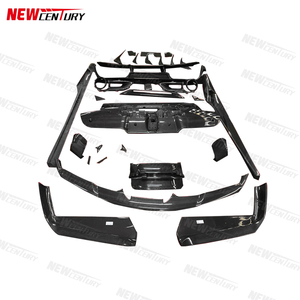Kit carrosserie en fibre de carbone pour Ferrari 488 GTB Spider 2015-2017, style Novi Rosso, kit de lèvres, lèvre avant, jupes latérales, diffuseur arrière, spoiler - Product Image 5