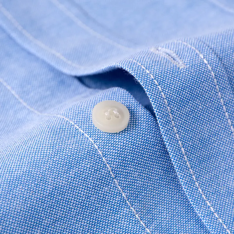RTS поставщик одежды мужская рубашка 60% хлопок полиэстер 40% на пуговицах воротник с длинным рукавом Классическая деловая рубашка для мужчин