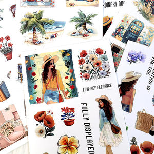 JAI IMAN, 20 hojas (8,26 5,56 x pulgadas), figura artística <span class=keywords><strong>de</strong></span> Alice, Material PET troquelado, <span class=keywords><strong>libro</strong></span> <span class=keywords><strong>de</strong></span> pegatinas decorativas DIY - Product Image 2