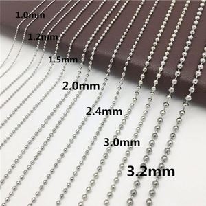 Cadena de Bolas de Acero Inoxidable de 2.4mm de Cualquier Longitud con Conector para Placas de Identificación de Perros y Etiquetas de Ropa - Product Image 1