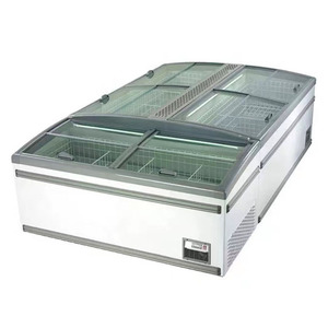 Supermarché Marchandise <span class=keywords><strong>Congélateur</strong></span> Horizontal Crème Glacée Gelato Vitrine Porte Coulissante Réfrigérateur Intelligent Réfrigérateur Haut et Bas Island <span class=keywords><strong>congélateur</strong></span> - Product Image 2