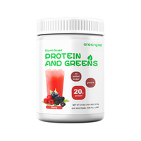 Greenpie Poudre de protéine végétalienne Vente en gros 20g de protéines Sans sucre ajouté Supplément nutritionnel de remplacement de repas Poudre de protéine