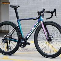Bicicleta de Carretera de Carbono MCELO SPEEDKING-SK02 | Bicicleta de Carreras con Cuadro de Carbono Completo, 105, 12 Velocidades, Frenos de Disco de Montaje Plano