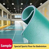 HANLI Stoßdämpfender Edelstein-Textur PVC Wasserdichter Rutschfester Sport-Vinylboden 4,5mm Dick für Multisportplätze