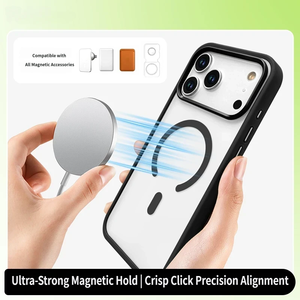 Custodia di Lusso Magnetica Antiurto con Anello Metallico per <span class=keywords><strong>Fotocamera</strong></span>, Finitura Opaca Soft Touch per <span class=keywords><strong>iPhone</strong></span> 15 <span class=keywords><strong>Pro</strong></span> <span class=keywords><strong>Max</strong></span> - Product Image 3
