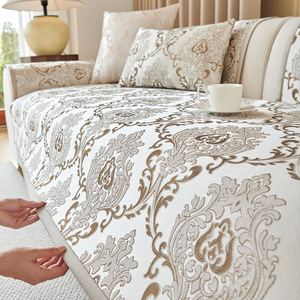 Coussin <span class=keywords><strong>de</strong></span> canapé polyvalent quatre saisons, antidérapant, style européen, luxe léger, moderne, jacquard haut <span class=keywords><strong>de</strong></span> gamme, <span class=keywords><strong>housse</strong></span> <span class=keywords><strong>de</strong></span> canapé - Product Image 3