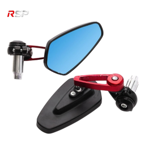 Rétroviseur de moto pliable CNC <span class=keywords><strong>en</strong></span> alliage d'aluminium avec verre bleu, rétroviseur de guidon universel pour scooter et vélo électrique - Product Image 5