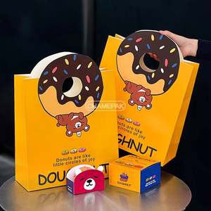 Sac en papier kraft écologique personnalisé de qualité alimentaire avec logo imprimé offset pour la livraison de pizzas et de produits de boulangerie - Product Image 1