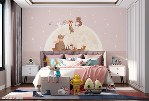 Đúng thời thơ ấu vui vẻ rừng Vương Quốc Khủng Long tường Thế Giới bức tranh tường trẻ em hình nền - Product Image 2