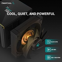 DeepCool AK620 Refroidisseur d'Air Numérique pour Processeur, Puissant 260W TDP, 6 Caloducs en Cuivre, Double Tour avec Écran d'Affichage du Statut, Ventilateur Haute Performance