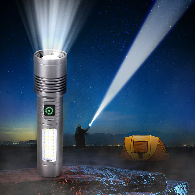 Waterproof 3000 High Lumens USB Rechargeable Tactical Flashlights XHP50 Flashlight High Power Led Torch Super Bright Light
