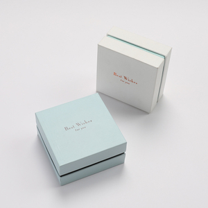 Ins-style Morandi Blue Jewelry Box <b>Custom</b> Logo Eco-friendly Cardboard Box Universal Gift Packaging for <b>Rings</b> & Necklaces - Product Image 5