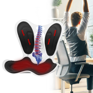 Calefacción eléctrica profesional por vibración, soporte de espalda Lumbar, silla, Corrector de postura, cojín de masaje de asiento para oficina, trabajo en casa - Product Image 1