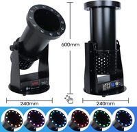 Topflashstar CF1002 Machine à Confettis Métallique 1500W DMX512 Télécommande AC110/220V Lumières d'Ambiance Noël Mariage Fête Scène