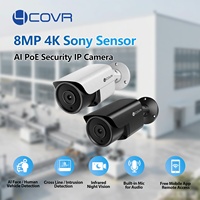 Cámara IP 4COVR de 8MP 4K con Sensor Sony, Audio, OEM, Detección de Líneas Cruzadas por IA, Visión Nocturna, CCTV, PoE, Seguridad, Cámara IP de 8MP 4K