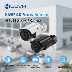 Caméra IP 4COVR 8MP 4K avec capteur Sony, audio, détection AI croisée, vision nocturne, CCTV PoE, sécurité, caméra IP 8MP 4K - Product Image 2