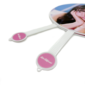 Éventails à main en plastique transparent personnalisés KPOP, impression photo personnalisée, design rond écologique pour les concerts, les promotions commerciales - Product Image 3