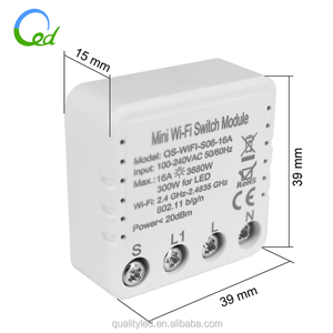 16A 100-240V Zigbee Akıllı Anahtar Modülü PC Malzemesi WIFI Ev Kullanımı İçin Uygulama Kontrolü 15mm Kalınlıkta Küçük Montaj Kutusu Uyumlu - Product Image 4