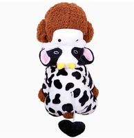 Fabrication en gros de manteaux mignons pour chiens de dessin animé, accessoires pour animaux de compagnie, vêtements d'hiver pour petits chiots