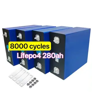 8000 사이클 3.2v 280ah 560ah DIY 벽 저장 셀 태양 전지 에너지 저장 스테이션에 대 한 프리즘 리튬 이온 Lifepo4 배터리