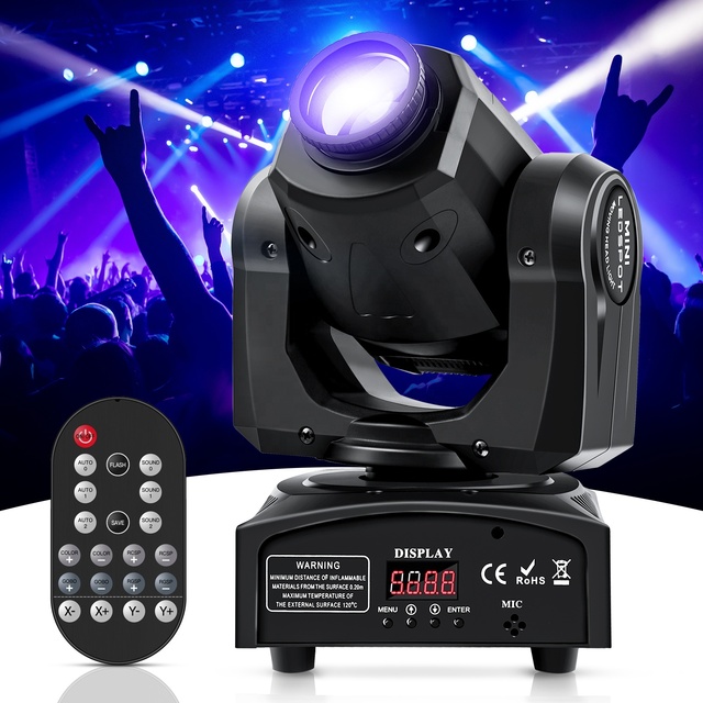 U`King 50w Gobo Black Shell Stage Light Remote Shaking Head LED DMX Dj Disco Light Equipment Moving Head Lights