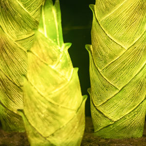 Lampes de jardin en bambou, lampes solaires en résine et fibre de verre LED pour l'extérieur, éclairage paysager électrique pour pelouse - Product Image 3