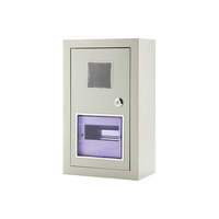 Boîtier de compteur industriel PZ40 avec 1 prise HK 10A Unité terminale de compteur de watt-heure Tôle laminée à froid Gris Équipement de distribution d'énergie