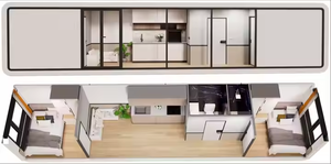 Cabine modulaire extérieure sur mesure en bois de pommier préfabriquée Villa préfabriquée pour dormir Hôtel Logement et bureau de travail - Product Image 6