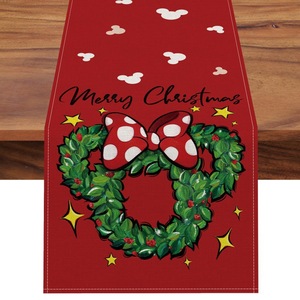 Camino <span class=keywords><strong>de</strong></span> <span class=keywords><strong>Mesa</strong></span> Navideño <span class=keywords><strong>de</strong></span> 72 Pulgadas, 100% Poliéster, Diseño Moderno a Cuadros Rojos y Verdes, Resistente al Aceite, para las Fiestas Navideñas - Product Image 3