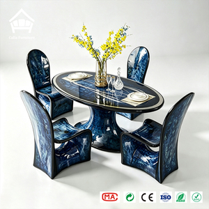 Juego de Muebles de Comedor de Mármol Artístico a Medida para Mansiones y Penthouses, Solución Integral de Alta Gama, Personalización Completa para el Hogar - Product Image 3