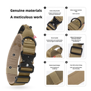 <span class=keywords><strong>Collar</strong></span> para Perro de Alta Resistencia, 150 kg de Resistencia a la Rotura, Nailon con Herrajes de Aleación Cobra, Forro de Algodón Suave, <span class=keywords><strong>Collar</strong></span> Táctico Ajustable - Product Image 4