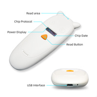 Bluetooth 134,2 Khz pequeño lector de identificación de animales de mano para mascotas mascota perro pez Animal oreja etiqueta Microchip Rfid lector escáner