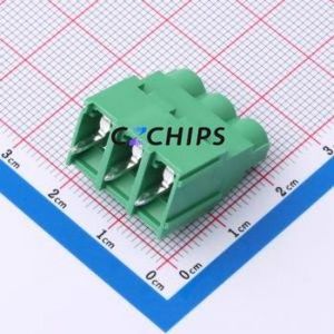 MX635-6.35-03P-GN01-Cu-PS-A Screw Terminal Block Through hole Component (THT),P=6.35mm Connector 1x3P 6.35mm Green Through Hole - Product Image 2