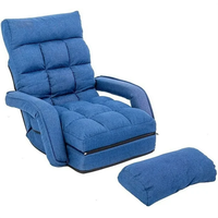 Silla de Piso Ajustable de 6 Posiciones, Plegable, Tipo Sofá para Juegos, Color Azul