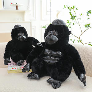 Peluche de gorille noir réaliste de haute qualité, multi-tailles, pour la décoration de la maison, cadeau d'<span class=keywords><strong>anniversaire</strong></span> ou de fêtes pour garçons - Product Image 3