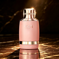 Flacons de parfum carrés en verre de luxe vides 30ml 50ml 100ml transparents or rose personnalisés