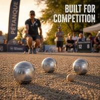 Ensemble de boules de pétanque professionnelles en verre trempé, résistantes aux chocs, avec option de logo personnalisé pour la compétition, l'entraînement ou comme cadeau