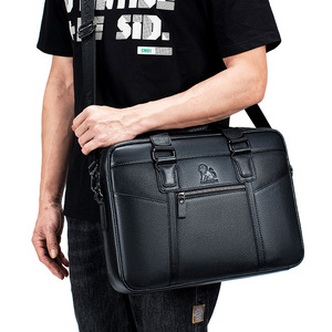 Maletín de Cuero Genuino para Hombre, para Portátil de 15 Pulgadas, Bolso de Negocios, Elegante y Duradero - Product Image 4